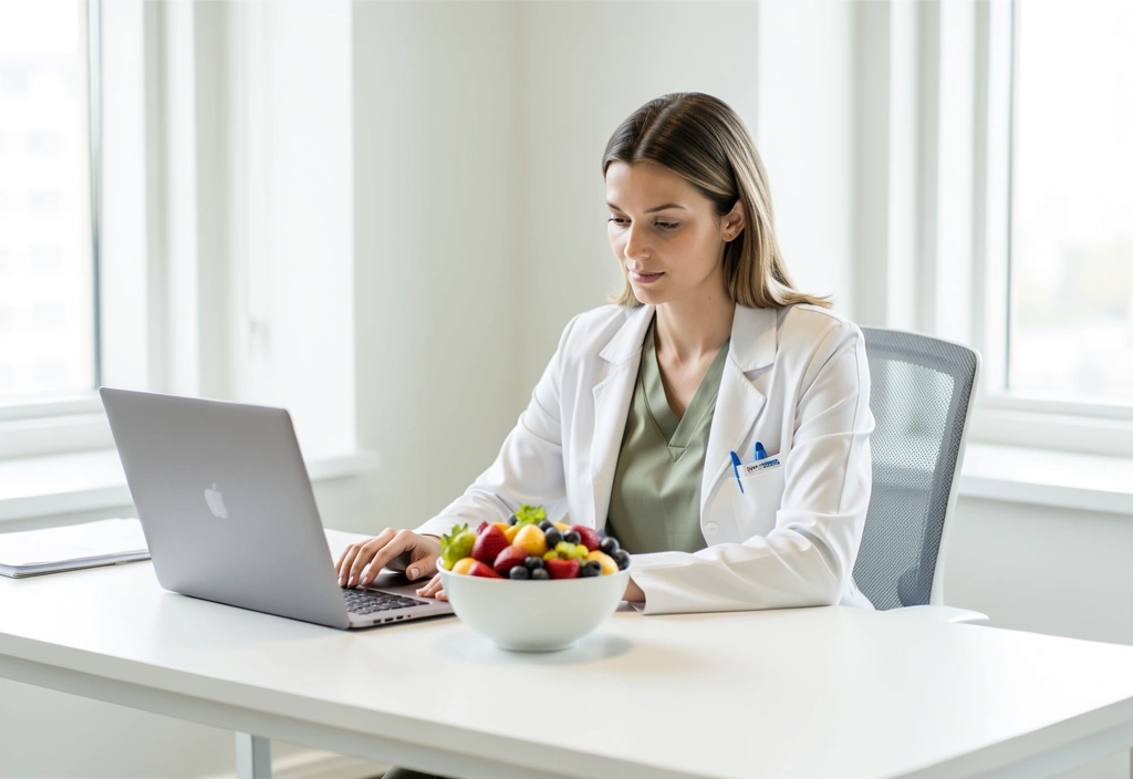 Digital konsultation vid skrivbord